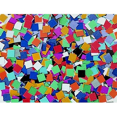 School Smart 085723 Colorful Square Mosaic Card Stock Pack, 0.38 In. - Pack Of 10000 85723